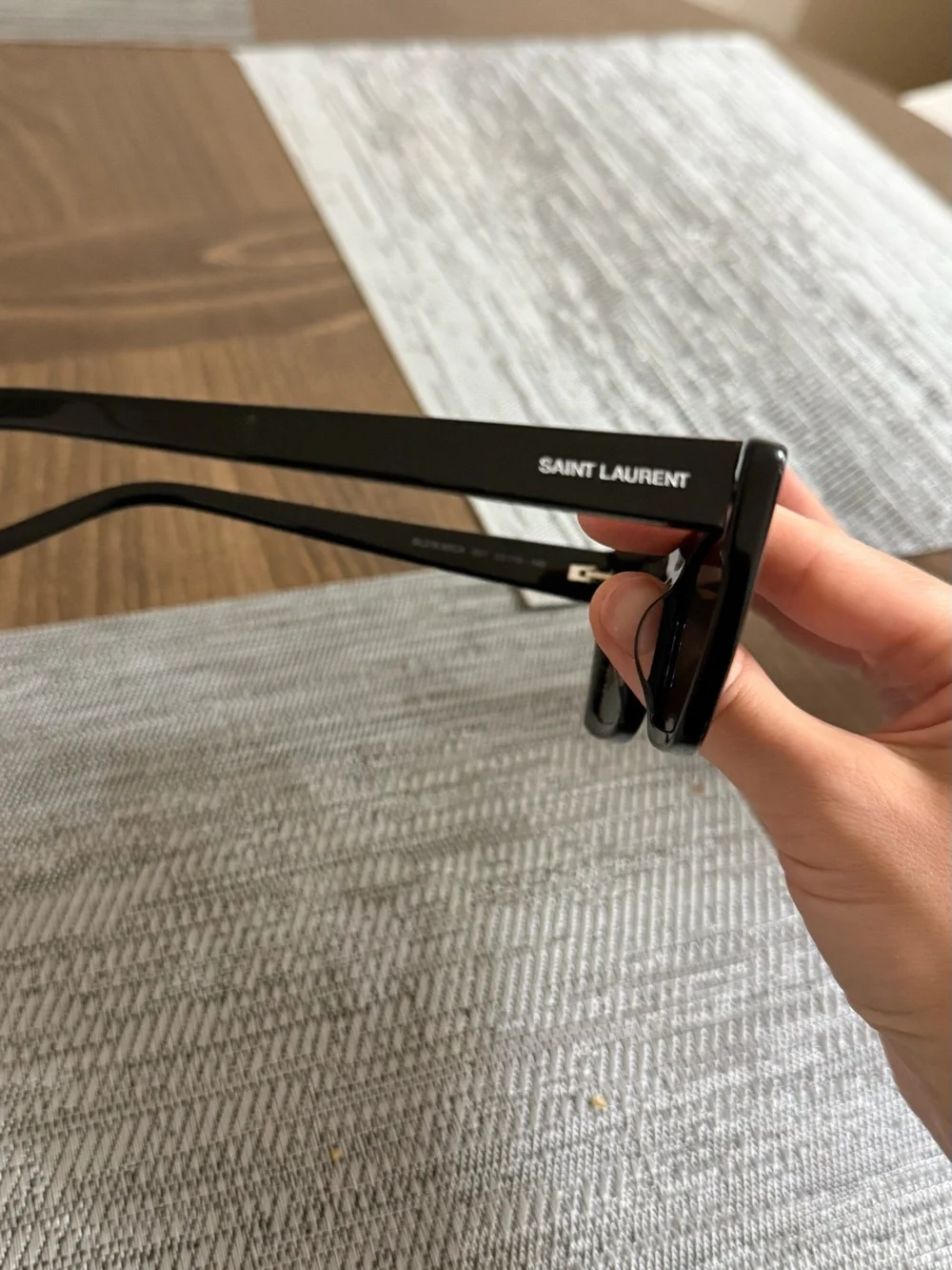 Saint Laurent Black Cat-Eye Sunglasses with Tinted Lenses